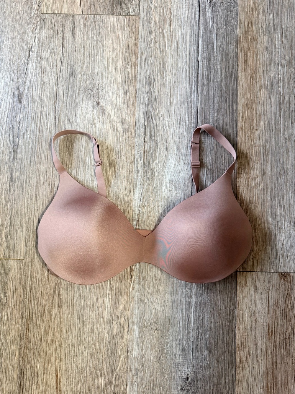 SKIMS Wireless Form Push-Up Plunge Bra 36D UMBER